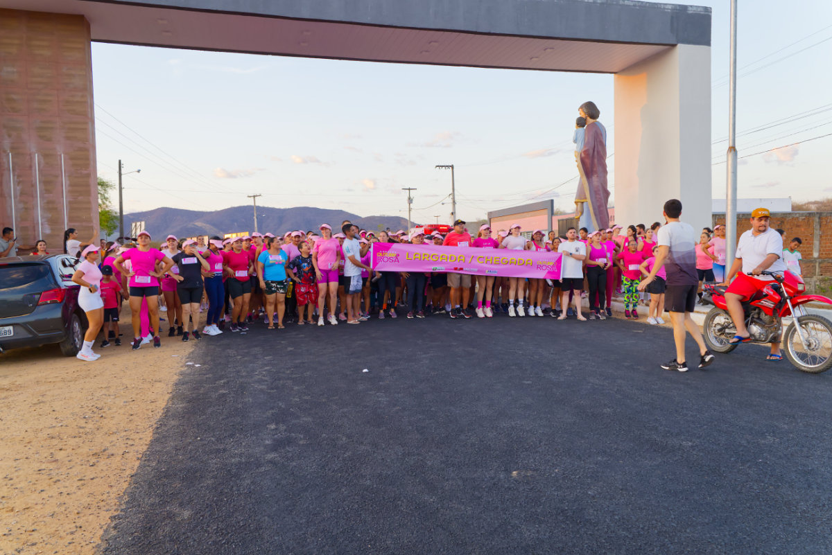 Corrida do Outubro Rosa mobiliza população de São José da Lagoa Tapada pela prevenção do câncer de mama